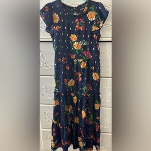 Floral Ruffle Sleeve Dress